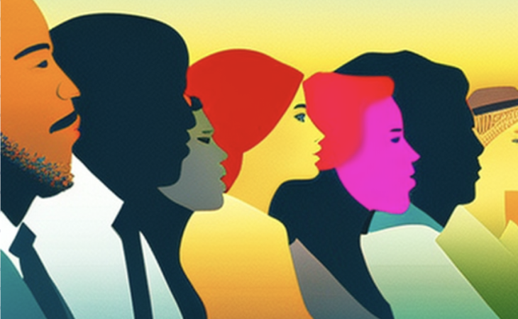 An image of a diverse group of people, such as a crowd or a group of individuals from different ethnic backgrounds, to depict the topic of recent immigration news.